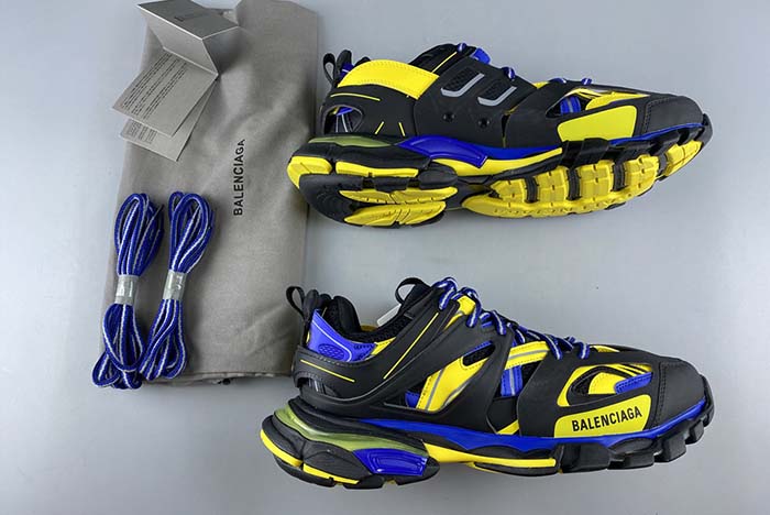 BALENCIAGA SNEAKER TESS S.GOMMA RES BI ALV/TIS EFF NUBUK/TIS ENOIR/ROYAL JAUNE 542023 W1GB1 1121