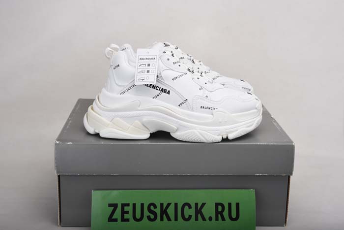 BALENCIAGA TRIPLE S TRAINERS WHITE LETTERS 541624 W09O1 8013