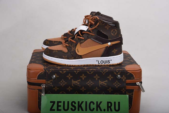 Louis Vuitton x Off-White x Air Jordan 1 Customs MENS AQ0818-158