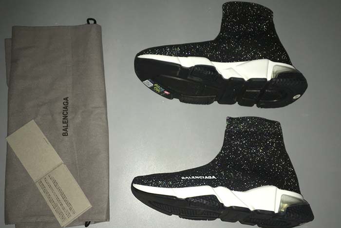 BALENCIAGA SPEED TRAINER BLACK SHINE 6278