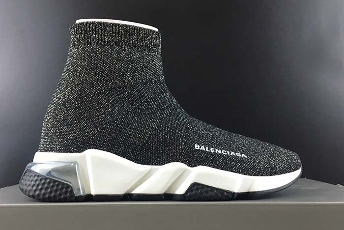 BALENCIAGA SPEED TRAINER BLACK SHINE 6278