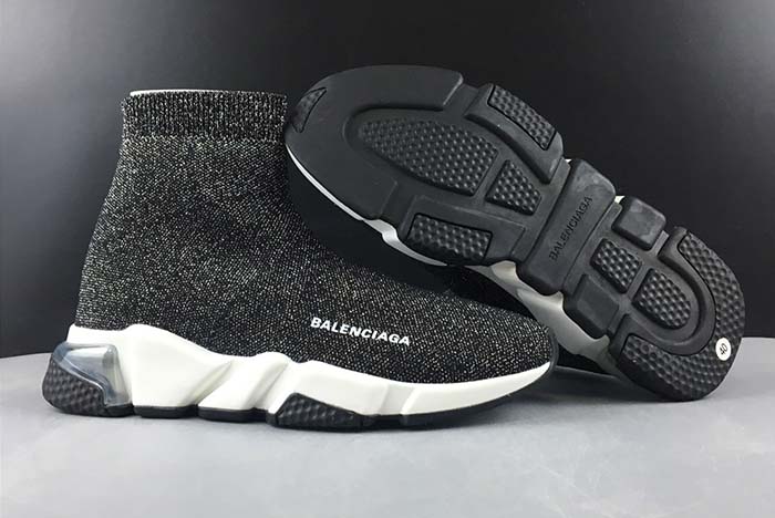 BALENCIAGA SPEED TRAINER BLACK SHINE 6278