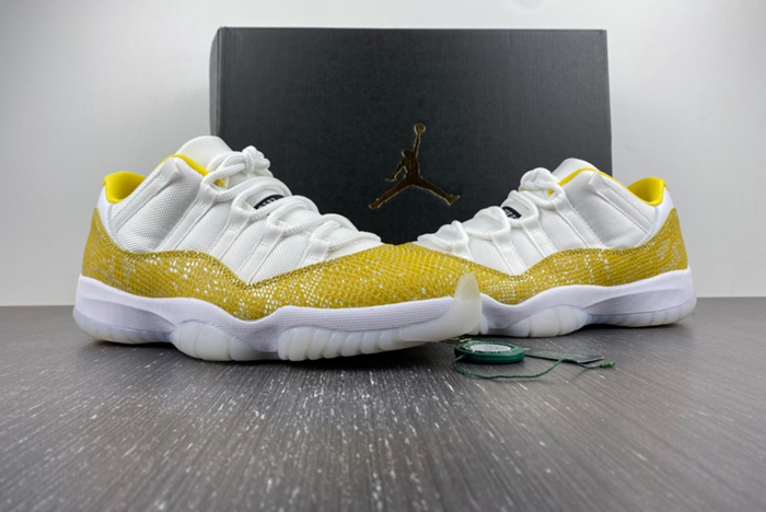 Air Jordan 11 Low WMNS Yellow Snake skin AV2187-140