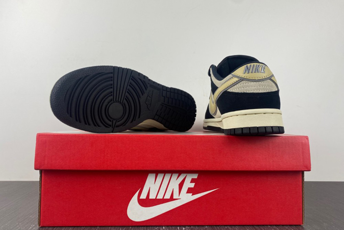 Nike Dunk Low LX Black Suede Team Gold