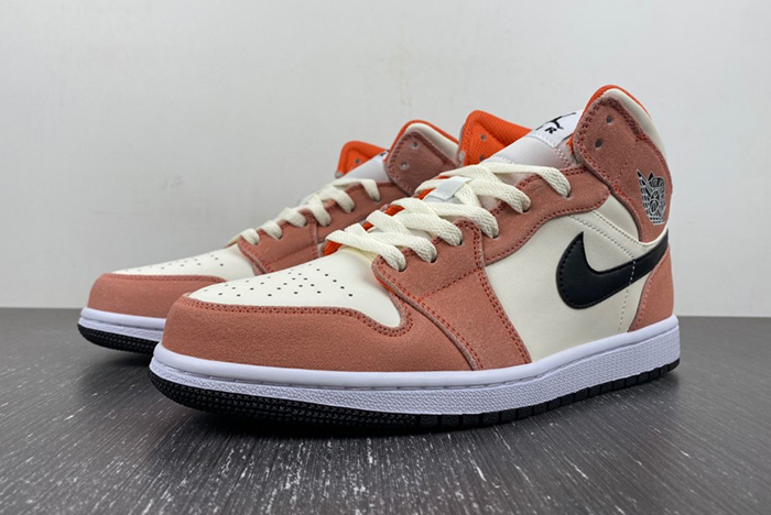 Air Jordan 1 Mid GS Orange Suede DV1336-800