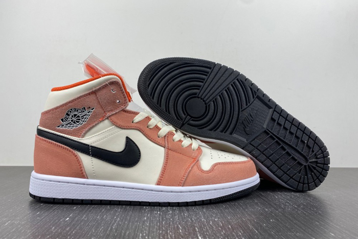 Air Jordan 1 Mid GS Orange Suede DV1336-800