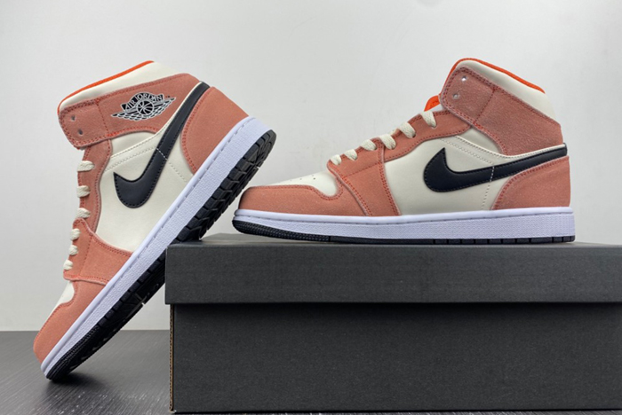 Air Jordan 1 Mid GS Orange Suede DV1336-800