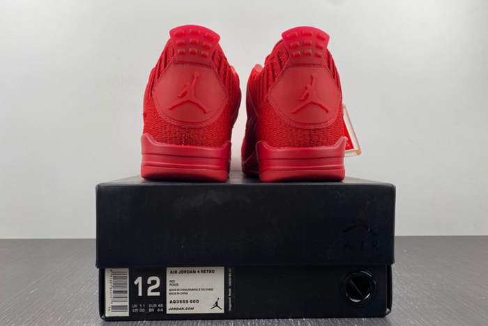 JORDAN 4 RETRO FLYKNIT RED - AQ3559-600