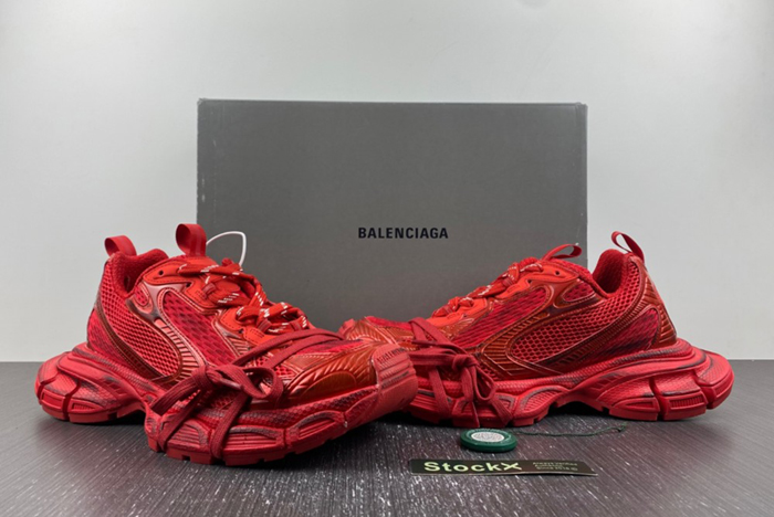 BALENCIAGA 3XL Distressed Mesh and Rubber Sneakers 734734 W3XL1 6000