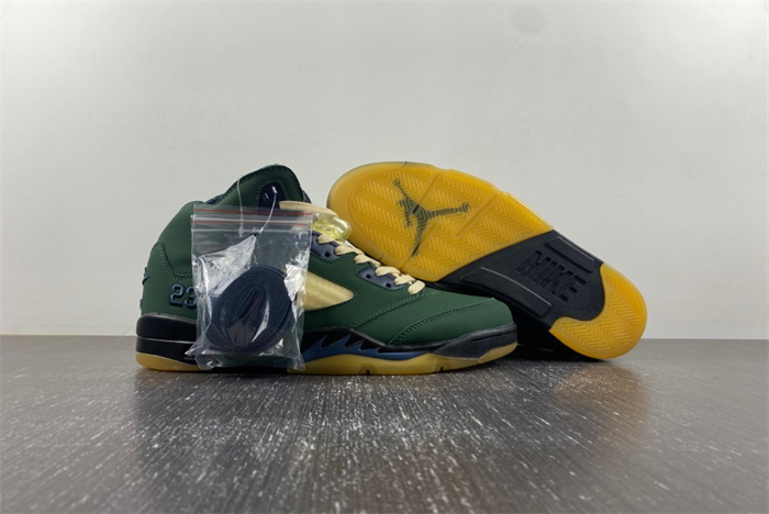 Air Jordan 5 Navy Green