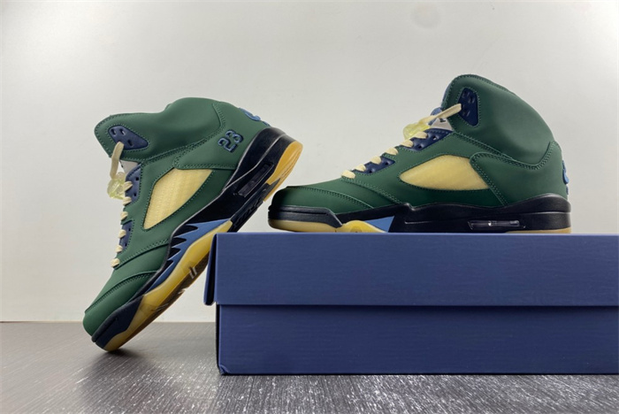 Air Jordan 5 Navy Green