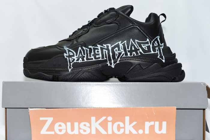 Balenciaga Triple S DIY Metal Artwork Black