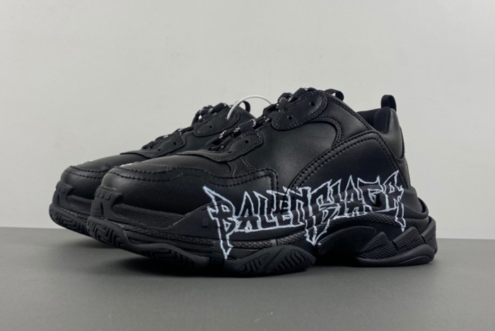 Balenciaga Triple S DIY Metal Artwork Black