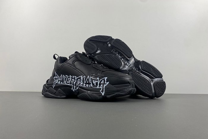 Balenciaga Triple S DIY Metal Artwork Black