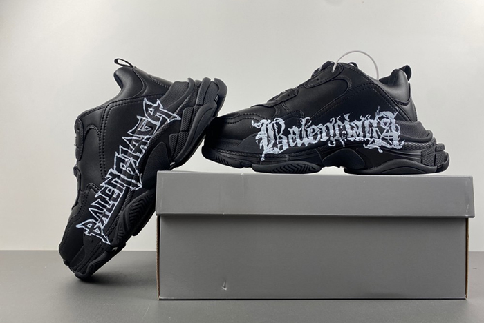 Balenciaga Triple S DIY Metal Artwork Black