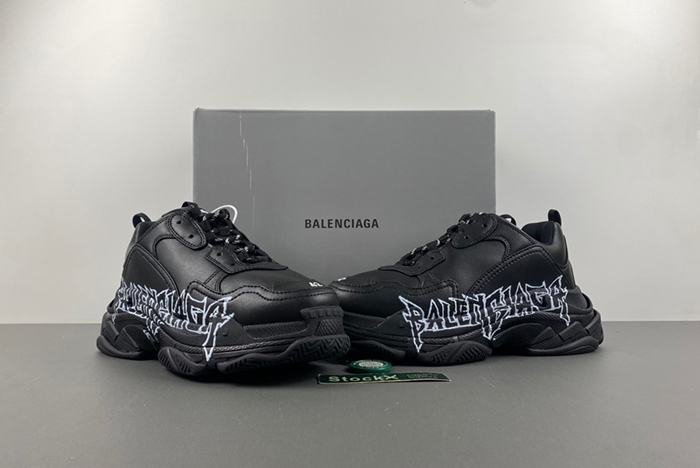 Balenciaga Triple S DIY Metal Artwork Black