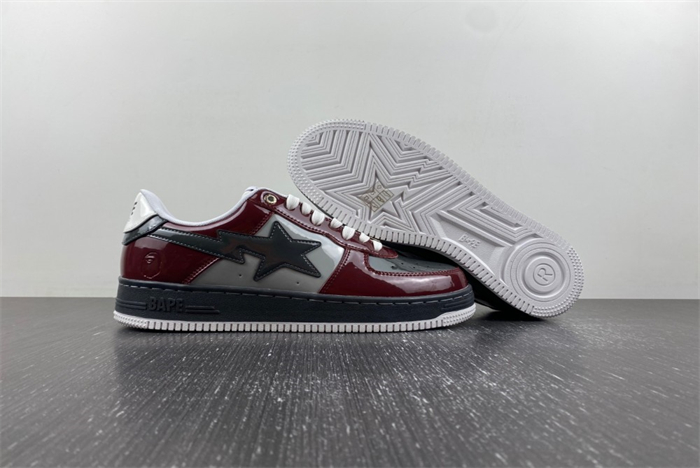 Bape Sta Nostalgic Burgundy Grey