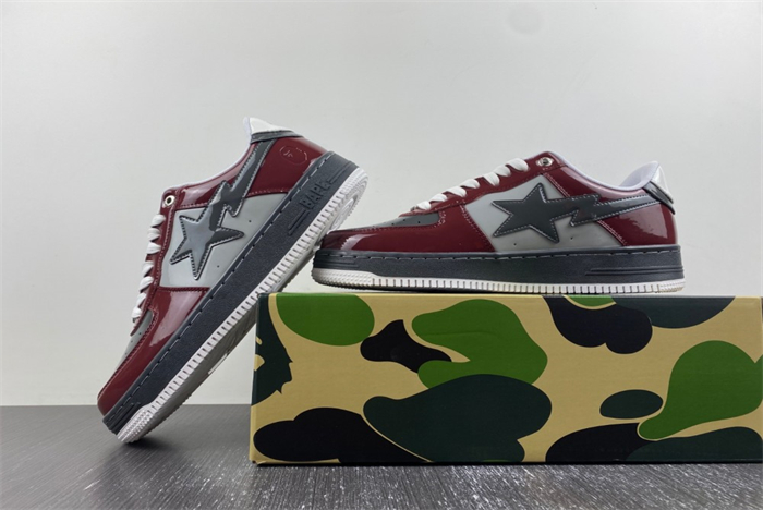 Bape Sta Nostalgic Burgundy Grey