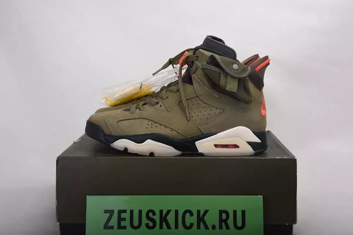 TRAVIS SCOTT AIR JORDAN 6 MEDIUM OLIVE - CN1084-200