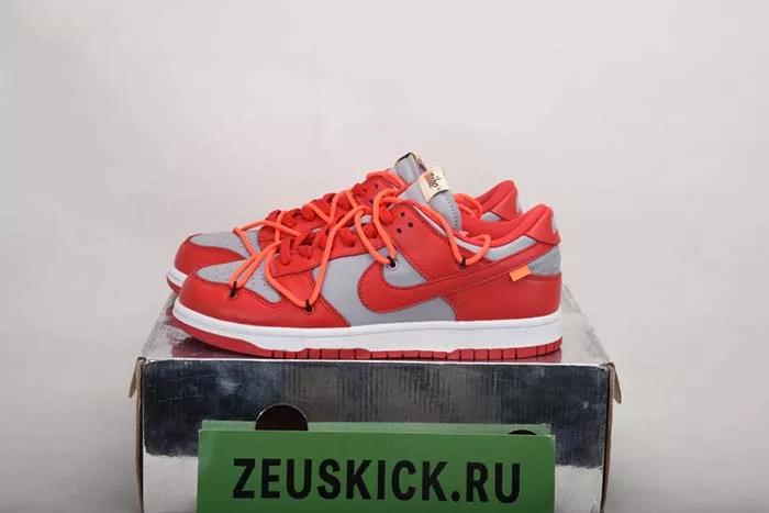 NIKE DUNK LOW OFF-WHITE UNIVERSITY RED - CT0856-600