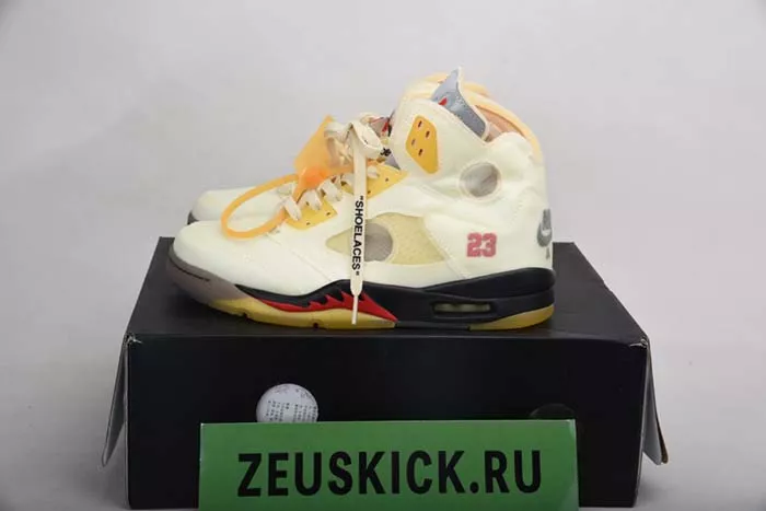 OFF-WHITE x Air Jordan 5 “Sail” DH8565-100