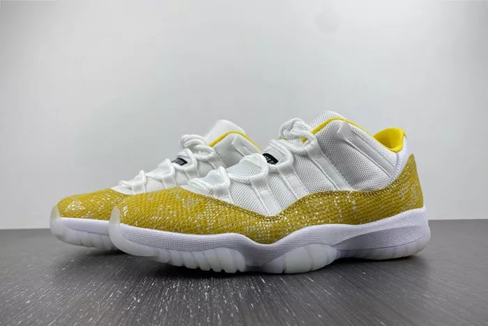 Air Jordan 11 Low WMNS Yellow Snake skin AV2187-140