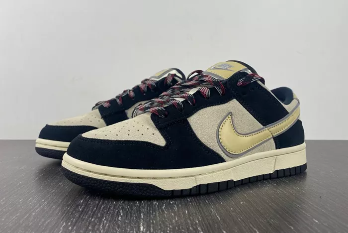 Nike Dunk Low LX Black Suede Team Gold